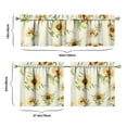 thumbnail image 6 of Kitchen Curtains 24 Inch Short - 3 Panel Set, Boho Sunflower Butterfly Floral Print, Rod Pocket Window Curtain for Rustic Farmhouse, Country Vintage Summer Decor, Easy Wash, 6 of 6