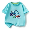 thumbnail image 2 of Vêtements pour Tout-Petit Garçon - Col Rond Imprimé à Manches Courtes - T-Shirt d'Été pour Petit Garçon, T-Shirt Décontracté, 2 of 3