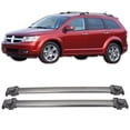 thumbnail image 2 of Ikon Motorsports Compatible with 09-20 Dodge Journey OE Factory Style Roof Rack Cross Bar Black ABS Aluminum, 2 of 8