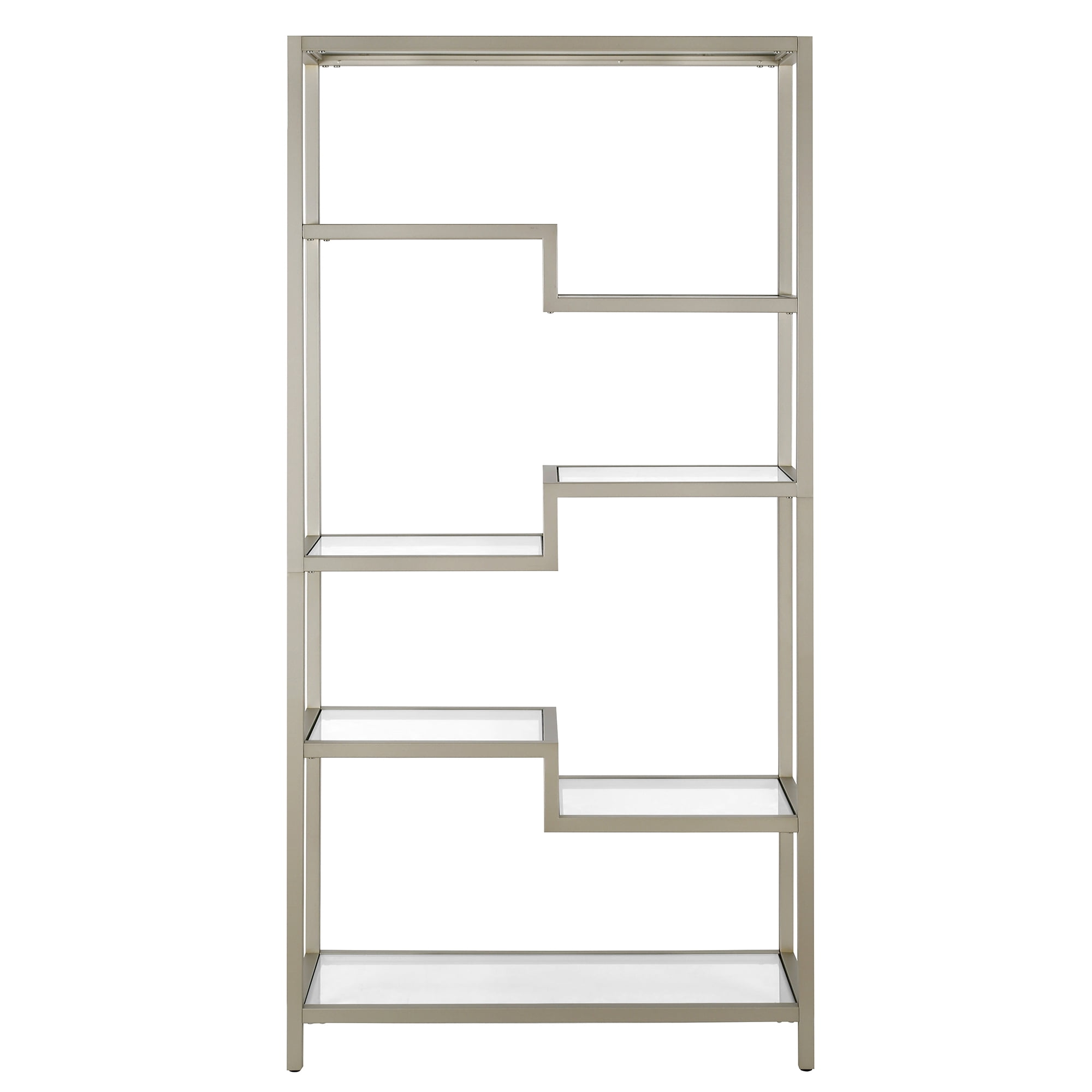 Evelyn&Zoe Modern Bookcase, Silver