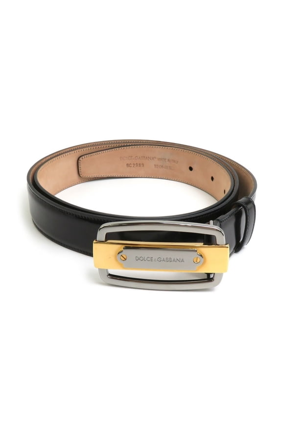 Pre-Owned Dolce & Gabbana DOLCE&GABBANA Belt Leather Black Men's h30727k (Good)