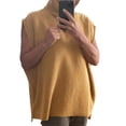 thumbnail image 4 of GXFC Women Fall Sweater Vest Sleeveless Turtleneck Loose Tank Knit Pullover Autumn Warm Knitwear Clothes for Women for Casual Daily, 4 of 9