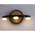 thumbnail image 2 of ET2 E23161-75BKGLD 12 in. Button LED Three-Light Bath Vanity Wall Light, Black & Gold, 2 of 5