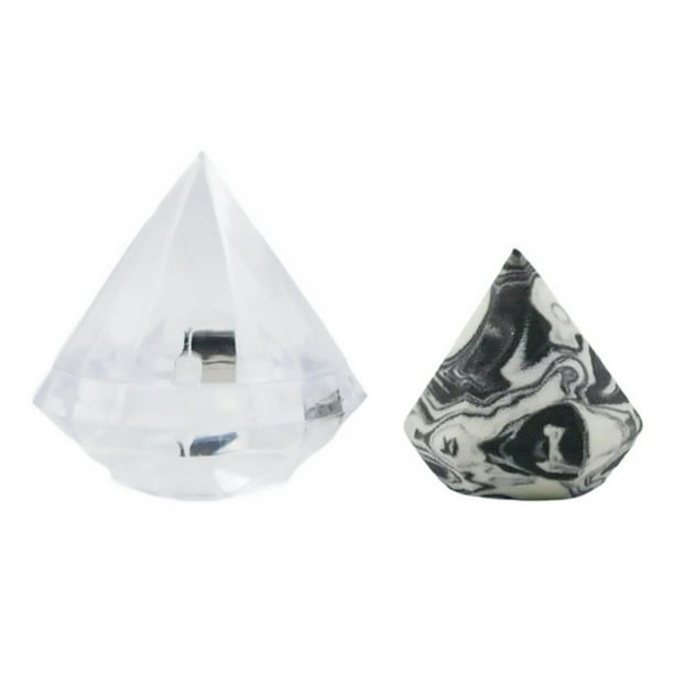 FELTECHELECTR 1 juego de borlas de diamante para polvos, huevos de maquillaje de belleza, herramientas de maquillaje de doble propósito en seco y húmedo.