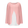 thumbnail image 4 of Womens Fake Two-Piece Dressy T-Shirts 2026 Trendy Casual Long Sleeve Crewneck Shirts Soft Business Office Blouse, 4 of 7