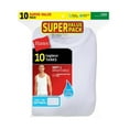 Hanes Men's Super Value Pack White Tank Undershirts, 10 Pack