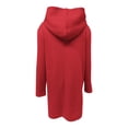 thumbnail image 6 of Women's Long Full Zip Hoodie Oversized Lightweight Tunic Sweatshirt Jacket with Zip Pockets Fashion Coat, 6 of 7
