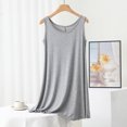 thumbnail image 3 of HomeGardon Nightgowns for Women,Women's Sleepwear,Women's Casual and Fashionable Solid Color Round Neck Short Sleeved Sleepwear Dress with Chest Pad,M-XXL, 3 of 5