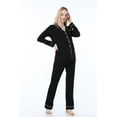 thumbnail image 6 of LVMA9550 - Women's Maternity Nursing Pajamas Hospital Set Soft Long-Sleeved Button Tops PJ Pants Sleepwear Set, 6 of 29