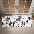 thumbnail image 2 of Pug and Love Heart Door Rugs,Washable Non Slip Door Mats Indoor,Decorative Door Mats,Entry Mat Indoor for Entrance,Bedroom,Kitchen,Bathroom,16"x47", 2 of 6