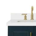 thumbnail image 4 of Ariel Taylor 37 In. Left Offset Rectangle Sink Vanity With White Quartz Countertop In Midnight Blue, 4 of 11