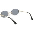 thumbnail image 4 of Rimless Oval Sunglasses Slim Metal Arms Color Tinted Neutral Lens 54mm (Gold / Smoke), 4 of 4