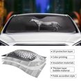 thumbnail image 5 of Fuzoiu Monochrome Leopard Horse Print Car Windshield Sun Shade,Block Uv Rays Sunshade,Foldable Front Window Sun Visor Protector for Car,SUV,Truck-Keep Vehicle Cool-Monochrome Leopard Horse, 5 of 8