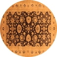 thumbnail image 1 of Ahgly Company Indoor Round Oriental Orange Industrial Area Rugs, 4' Round, 1 of 4