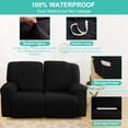thumbnail image 5 of Rosnek Recliner Sofa Slipcover, Couch Cover Non-Slip Recliner Chair Cover, Elastic Chaise Lounge Cover Furniture Protector Cover with Side Pocket, 1 Seater / 4 Pieces, Black, 5 of 8