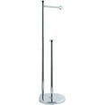 thumbnail image 2 of Free Standing Toilet Paper Holder with Reserve Area, Chrome Finish, Holds 3 Jumbo Rolls, 2 of 4