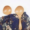 thumbnail image 4 of 2 Pcs Wooden Soup Ladle Long Handle Spoon Wood Scoop Kitchen, 4 of 6