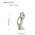 thumbnail image 2 of Kissing Lovers Statue Abstract Sculpture Resin Statues for Home Decor Modern Home Office Desktop Shelf Bookshelf Decor, 2 of 6