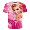 thumbnail image 2 of Camiseta para niños de Anna Elsa, camisetas para niños y niñas, camisetas para niños y bebés, camisetas de dibujos animados para niños pequeños, ropa corta de 4 a 14 años, 14 años Gao Jinjia LED, 2 of 2