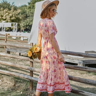 knox rose pink dress Maxi Hot Floral weather closet with this Sleeveless Knit Dress from Knox Rose Pink Country Chic Dresses KNOX