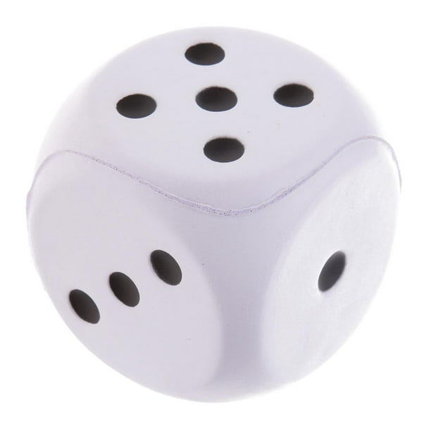 Dados de 6cm Barra de Juguete Decoración Decoración Dados de Esponja Dados de Seis Juguete para Niños Blanco Hugo Dados de esponja