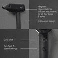 thumbnail image 4 of ion Luxe Turbosonic Hair Dryer, 2 heat & speed settings, Supersonic motor, 9 ft Cord, 1600W, 4 of 7