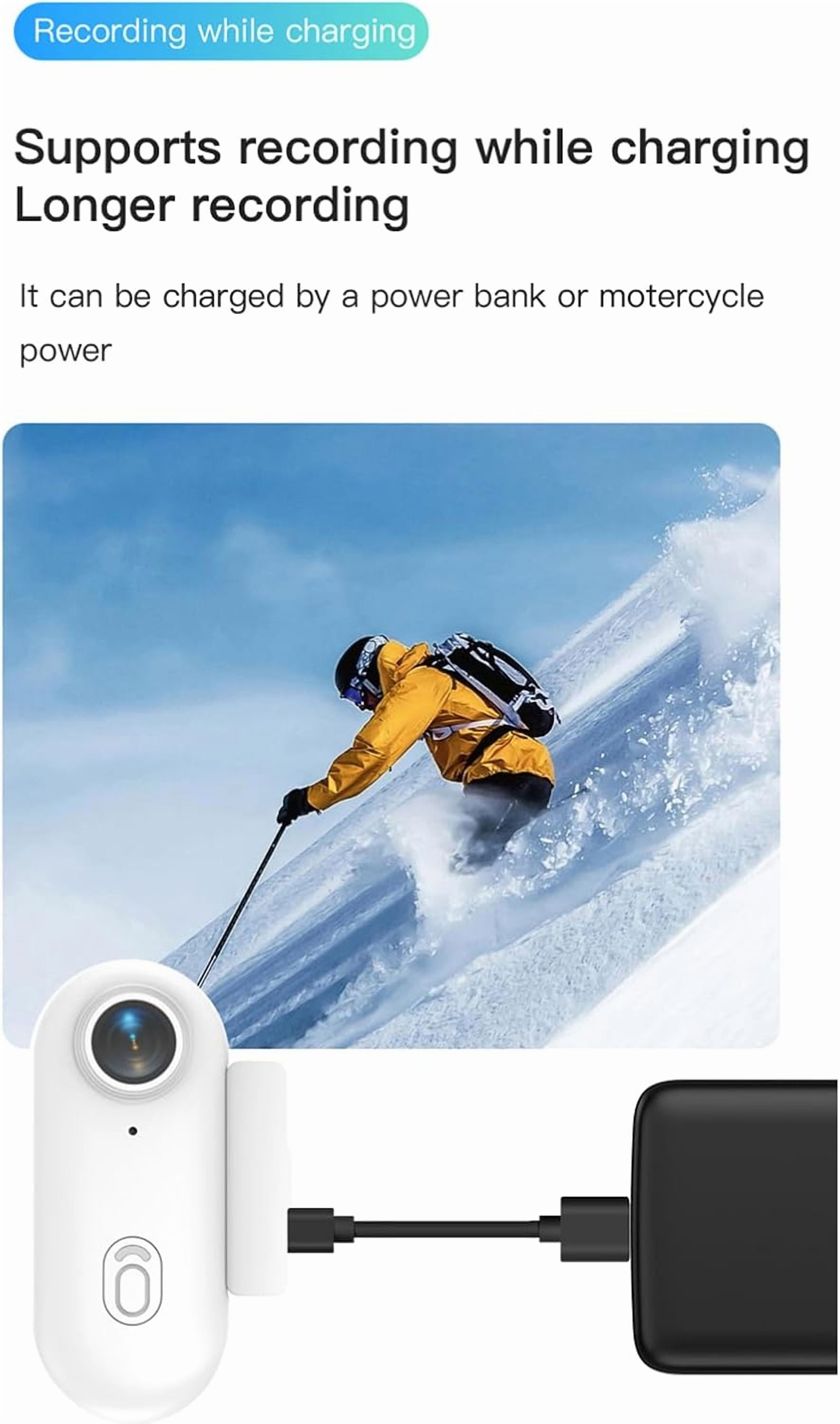 2026 Upgraded HD Action Camera, 360° Motorcycle Camera with 1080P/4K Video, Mini Wearable Body Cam for Vlogging and Diving with Mounting Accessories