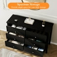 thumbnail image 4 of VENTOPYR 6 Drawer Dresser,Morden Black Chest of Drawer for Bedroom,Wood Storage Dresser for Living Room, Study Room, 4 of 7