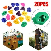 Rock Climbing Holds Indoor and Outdoor Climbing Stones Kit 20 PC Mixed Color