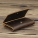 thumbnail image 3 of Estuche para tarjetas de cuero de vaca con capa para la cabeza para hombre, funda para licencia de conducir, funda para tarjetas de crédito, tarjetero, monedero, 3 of 6