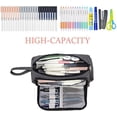 thumbnail image 2 of Mokani Large Capacity Pencil Case, Canvas, Gray, 2 of 7