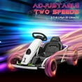 thumbnail image 5 of Aosom 24V 8.1 MPH Electric Go Kart with Music, Horn, Slow Start, White, 5 of 10
