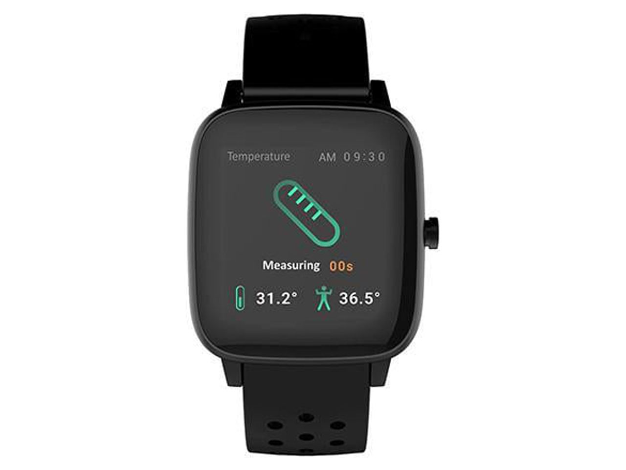 Supersonic 1.4” Touch Screen Smartwatch with Body Temperature Monitor Unisex New - Black - image 2 of 4