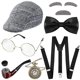 thumbnail image 4 of Conjunto de disfraz de anciano para niños Disfraz de anciano de Halloween para niños Conjunto de abuelo de 100 días de escuela para niños Conjunto de disfraz de anciano con muchas piezas Z1692, 4 of 5