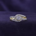 thumbnail image 2 of AFFY Swirl Bypass Ring for Women, 0.20CT Round Natural Diamond 14K Yellow Gold over Silver-11.5, 2 of 5
