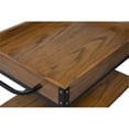 thumbnail image 5 of Riverbay Furniture Wood Rolling Bar Cart with Wine and Glass Rack in Black, 5 of 8