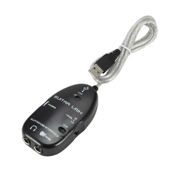 Adaptateur de Câble de Liaison Guitare vers Interface USB Connecteur Audio Enregistreur pour PC/ordinateur