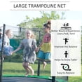 thumbnail image 3 of 12ft Round Trampoline Safety Net Replacement – Black Enclosure for Outdoor Fun & Secure Bouncing – Fits 8-Pole Trampolines – Durable PE Mesh Fence, 3 of 7