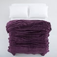 thumbnail image 6 of IR Imperial Rooms Fleece Bed Blanket 310 GSM Microfiber Lightweight Warm Winter Blanket Fluffy Cozy Plush Throw Purple Twin Size, 6 of 8