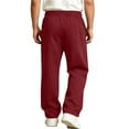 thumbnail image 6 of Dagugfen Boys Sweatpants Fleece Thermal Elastic Waist Loose Fitted Full Length Pants Outdoor Activewear Fall Winter Pants(9-10YearsWine), 6 of 8