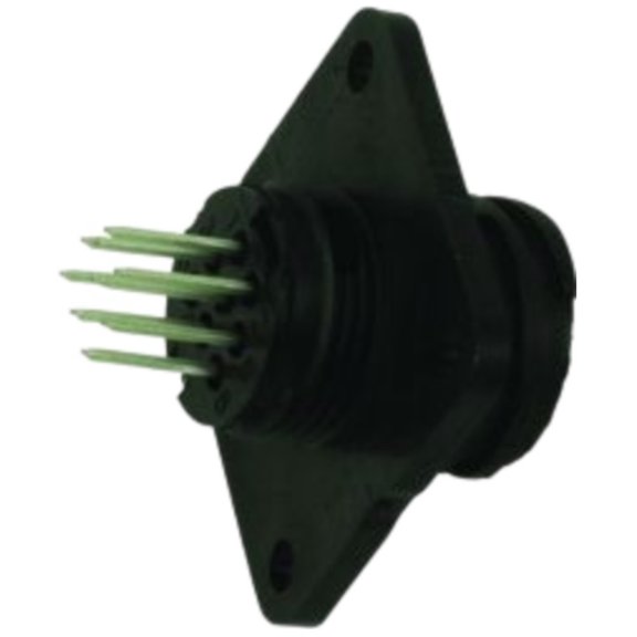 208657-1 Conn, RCPT, Fmale, 8POS Gold Solder, RoHS