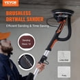thumbnail image 2 of 800W Brushless Electric Plasterboard Sander Variable Speed 1000 2300 RPM Wall Ceiling Sander with LED Light Telescopic Handle 12 Sandpaper Pads, 2 of 6