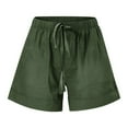 thumbnail image 7 of ZyeKqe Shorts for Women Drawstring Elastic Waist Casual Short Plus Size Summer Beach Shorts with Pockets, 7 of 7
