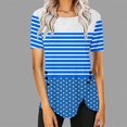 thumbnail image 1 of Liquidation d'Économies! BEFOKA T-Shirt pour Femmes Grande Taille, Hauts Blouse d'Été Décontractés pour Femmes, Blouse Décontractée Décontractée pour Femmes à Boutons Imprimée à Manches Courtes Blouse/chemise à Manches Courtes à Col Rond, 1 of 5