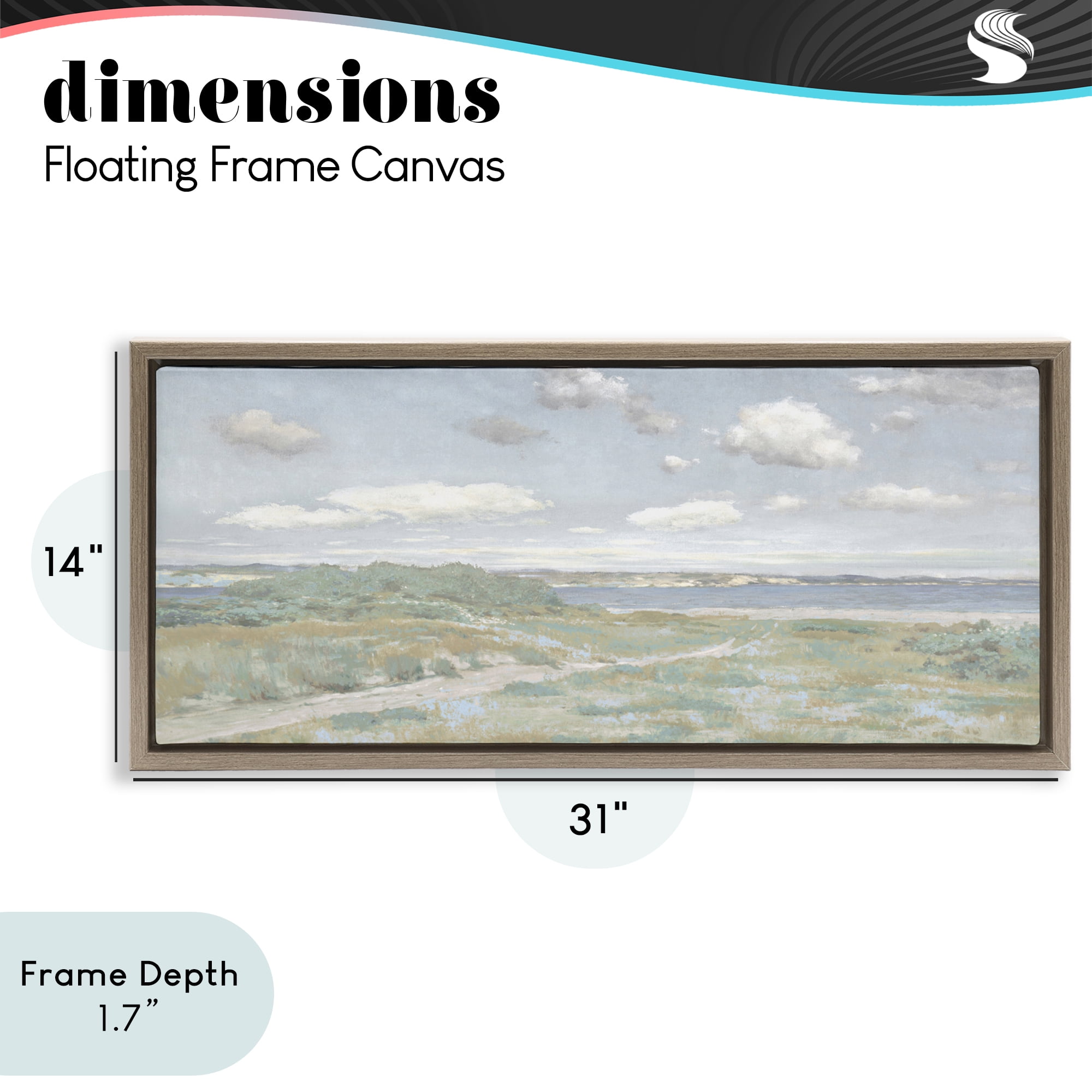 Stupell Industries Path To The Water Brown Framed Floater Canvas Wall Art, design by Christy McKee