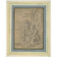 thumbnail image 3 of Laurent de la Hyre 12x14 Black Modern Framed Museum Art Print Titled - The Holy&nbsp;Family (1630-35), 3 of 5