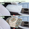 thumbnail image 4 of Renewold Skull Bohemian Flower Car Center Console Pad Non-slip Armrest Box Mat with 4 Storage Bags Comfortable Center Console Armrest Pillow Arm Rest Cushion Protector Auto Accessories, 4 of 9