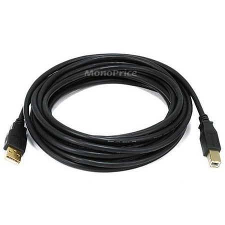 UPC: 0844660054405 | Monoprice 15  USB 2.0 Male to Male Data Transfer Extension Cable Black 105440