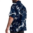 thumbnail image 3 of Tree Men's Short Sleeve Casual Printed Button Down Beach Shirt Summer Unisex Top, 3 of 6