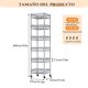 thumbnail image 2 of Estante organizador de 6 niveles con cestas y ruedas estantería metálica multiusos ajustable para cocina baño almacenamiento cestas ruedas giratorias, 2 of 8